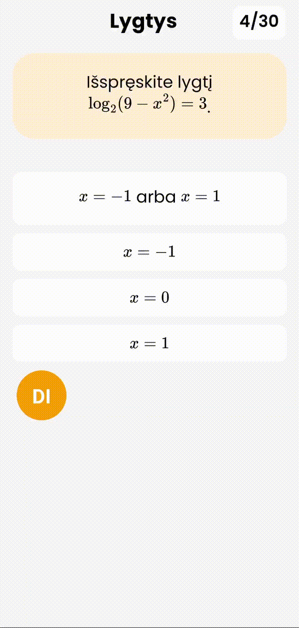 Lerni programėlė Dirbtinis intelektas